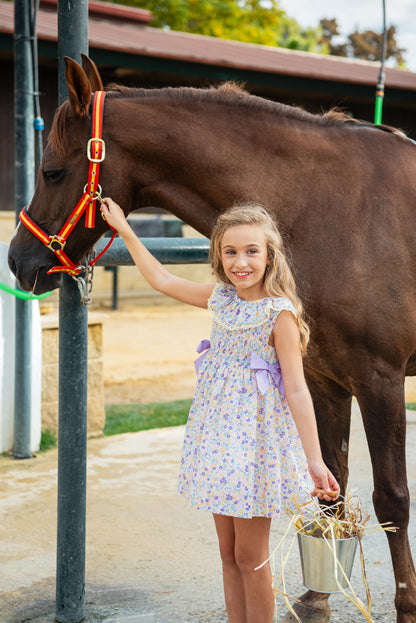 Vestido florecitas lila "Samurai"
