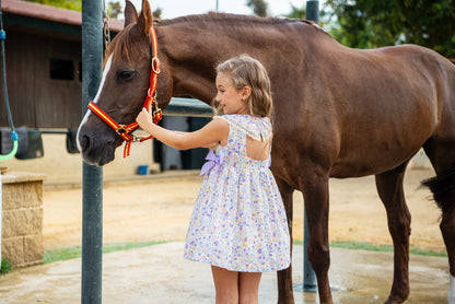 Vestido florecitas lila "Samurai"