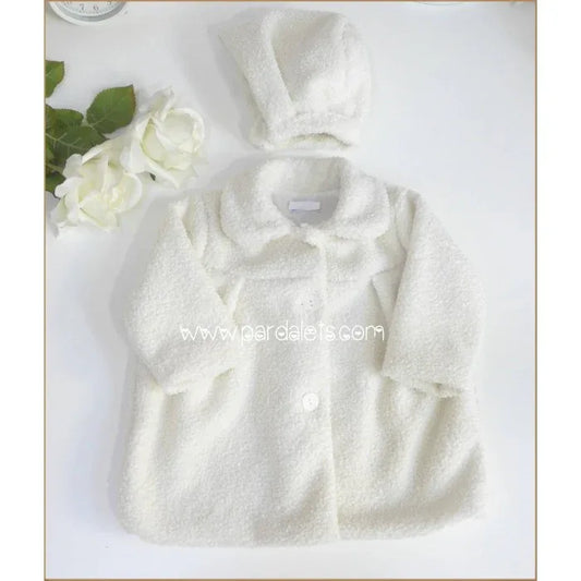 Abrigo borreguito beig con capota - PARDALETS