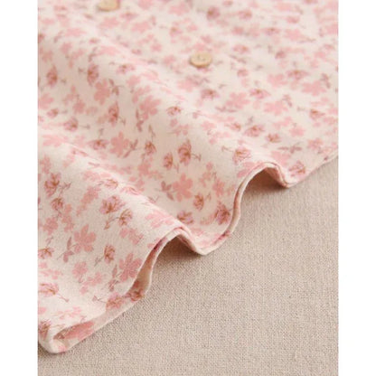 Blusa beig con flores rosas - PARDALETS