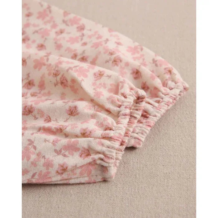 Blusa beig con flores rosas - PARDALETS