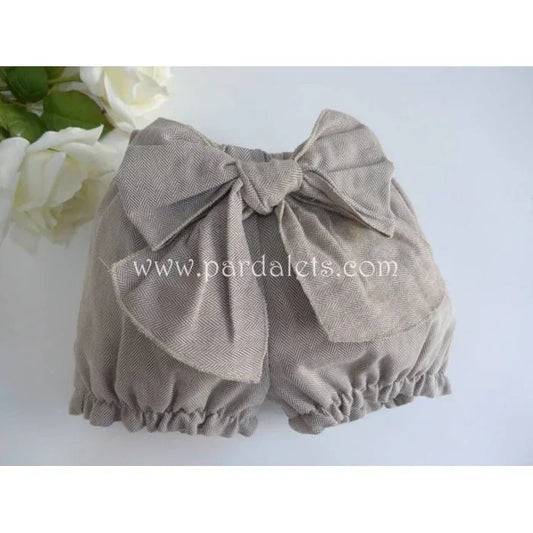 Bombacho espiga arena con lazo delante - PARDALETS