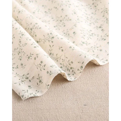 Camisa beig con flores verdes - PARDALETS