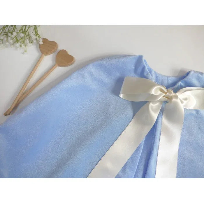 Capa azul con lazada beig - PARDALETS