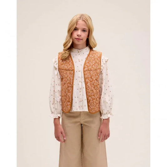 Chaleco naranja con flores - PARDALETS