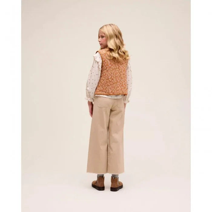 Chaleco naranja con flores - PARDALETS