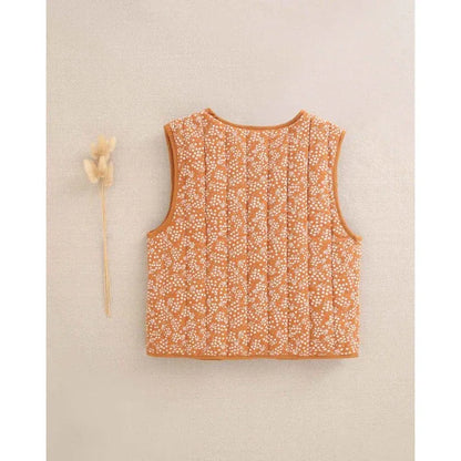 Chaleco naranja con flores - PARDALETS