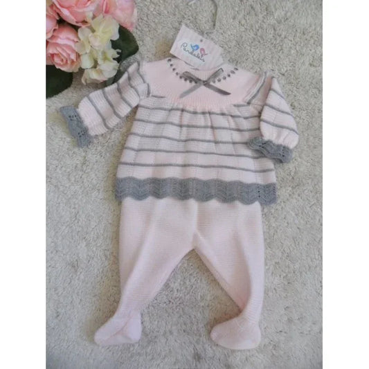 CONJUNTO 2 PIEZAS ROSA Y GRIS - PARDALETS