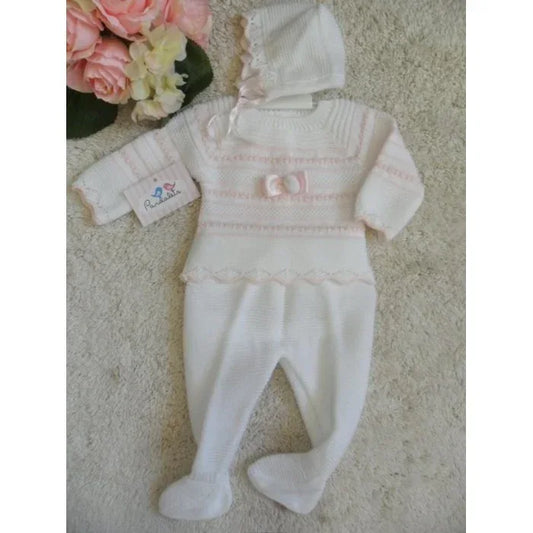 CONJUNTO 3 PIEZAS BLANCO Y ROSA - PARDALETS