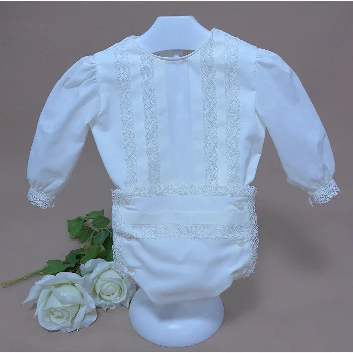 Conjunto batista beig con puntillas - PARDALETS