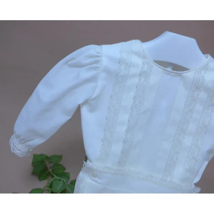 Conjunto batista beig con puntillas - PARDALETS