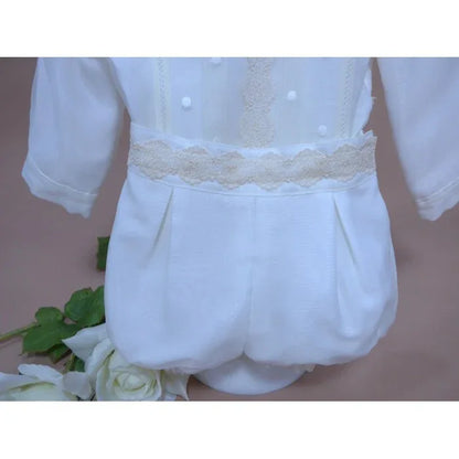 Conjunto bombacho organza bordada - PARDALETS