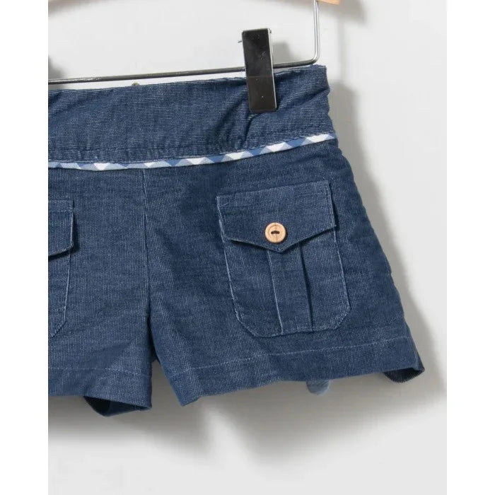 Conjunto camisa cuadros azules y short micropana - PARDALETS