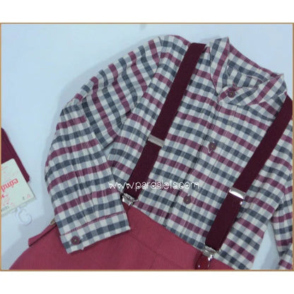 Conjunto camisa, short y tirantes "Lienzo" - PARDALETS
