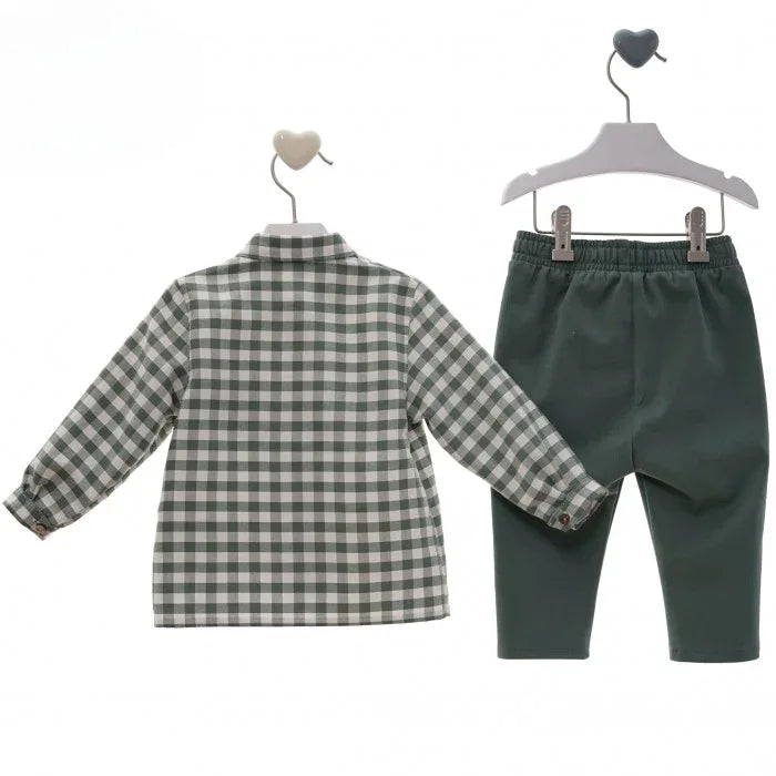 Conjunto camisa cuadros y pantalon largo "Taipei" - PARDALETS