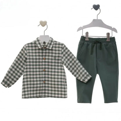 Conjunto camisa cuadros y pantalon largo "Taipei" - PARDALETS