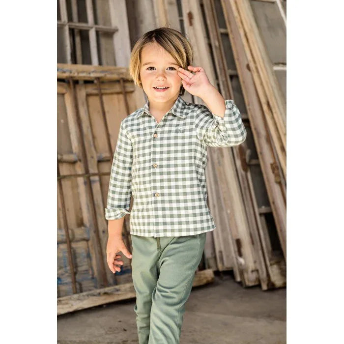 Conjunto camisa cuadros y pantalon largo "Taipei" - PARDALETS