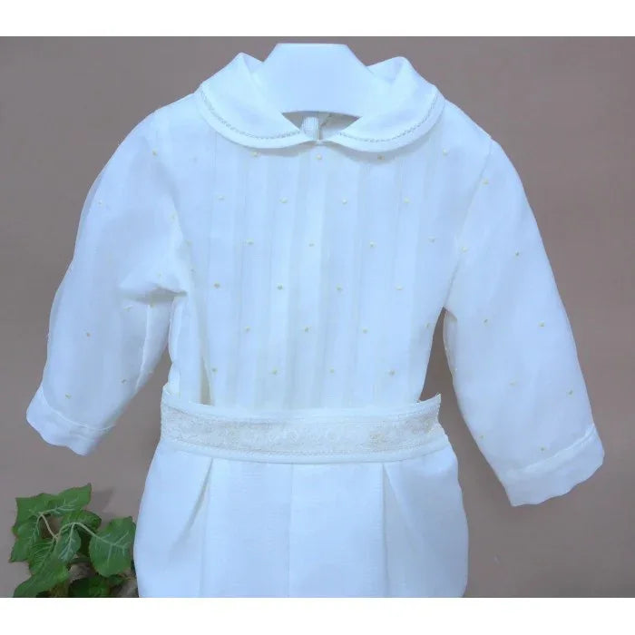 Conjunto camisa manga larga organza bordada - PARDALETS