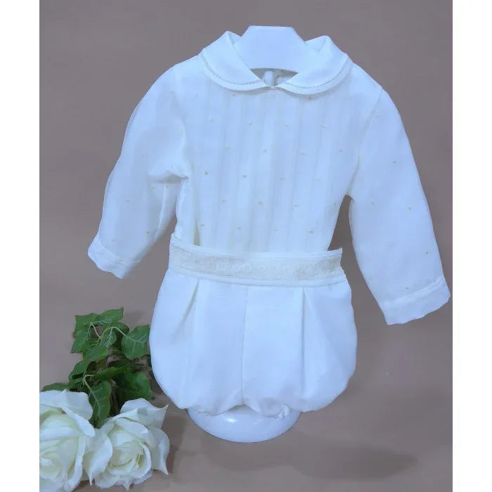 Conjunto camisa manga larga organza bordada - PARDALETS