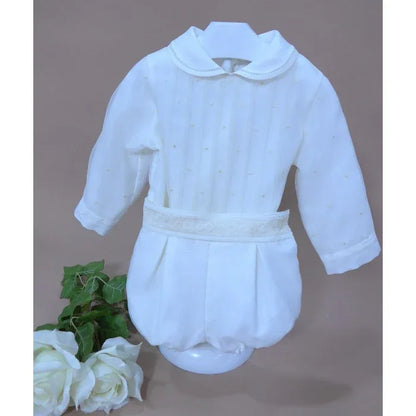 Conjunto camisa manga larga organza bordada - PARDALETS