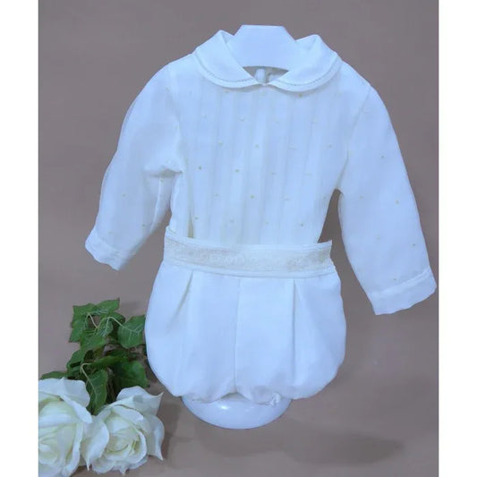 Conjunto camisa manga larga organza bordada - PARDALETS