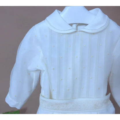 Conjunto camisa manga larga organza bordada - PARDALETS