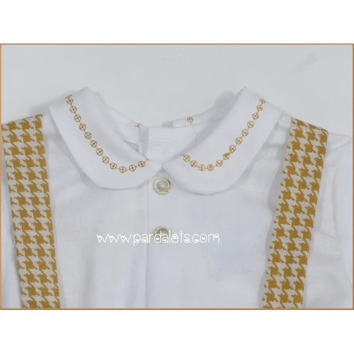 Conjunto camisa y peto tirantes mostaza "Maya" - PARDALETS