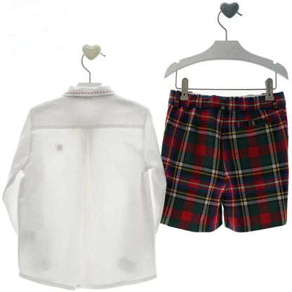Conjunto camisa y short cuadros "Marilyn" - PARDALETS