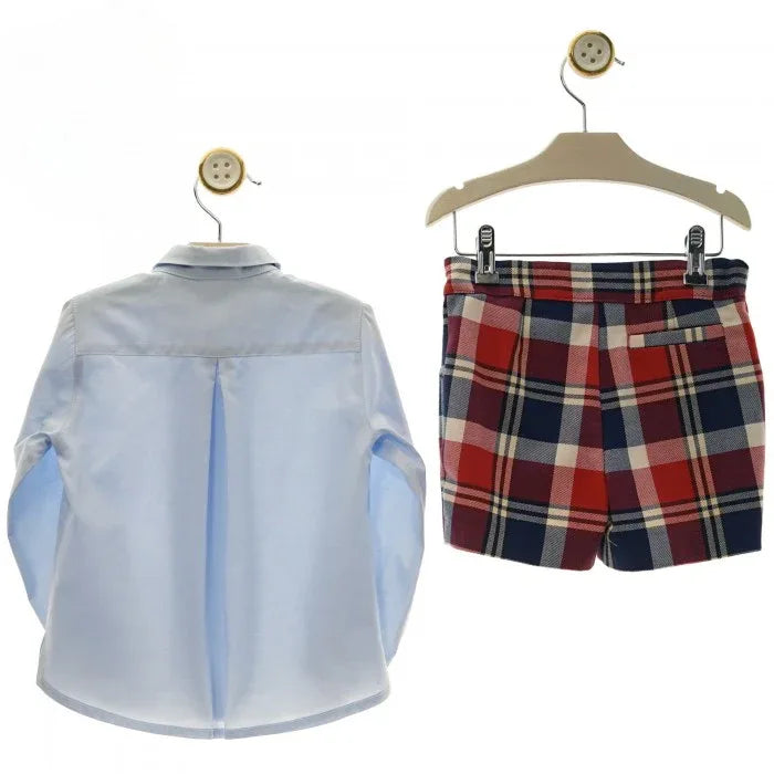 Conjunto camisa y short cuadros SIN CHALECO "Arte" - PARDALETS
