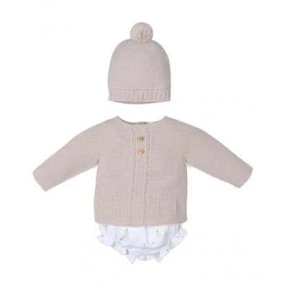Conjunto jersey, culote patitos y gorro arena - PARDALETS