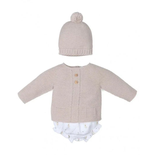 Conjunto jersey, culote patitos y gorro arena - PARDALETS