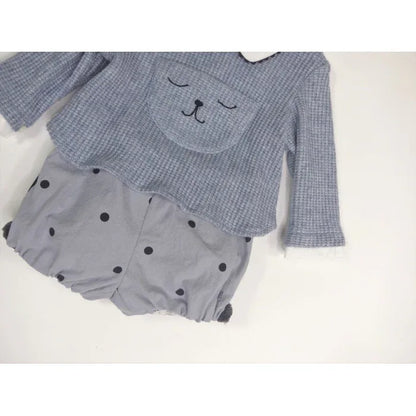 Conjunto jersey punto osito y bombacho topitos "Madonna" - PARDALETS
