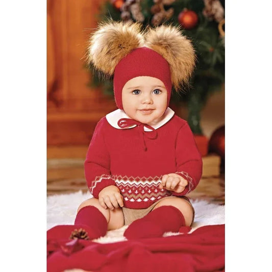 Conjunto jersey rojo y bombacho marron - PARDALETS