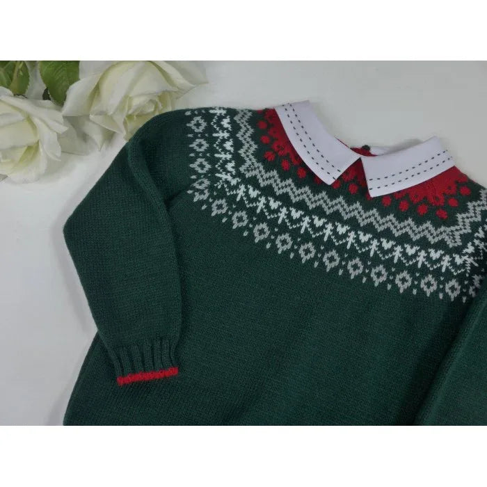 Conjunto jersey verde y bombacho cuadros "Ilusion" - PARDALETS