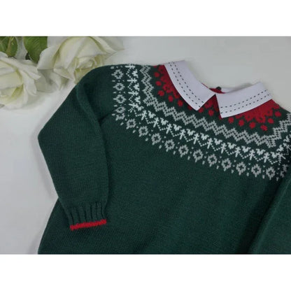 Conjunto jersey verde y bombacho cuadros "Ilusion" - PARDALETS