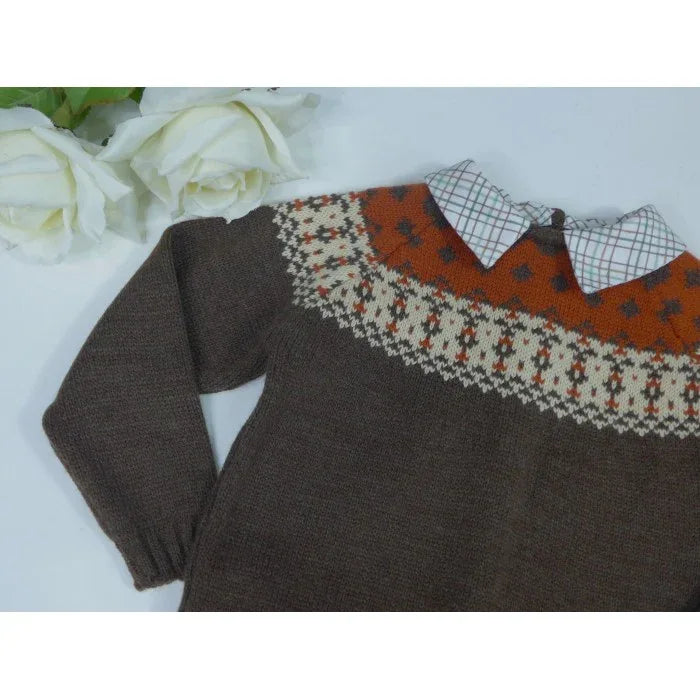 Conjunto jersey y bombacho marrón "Turrón" - PARDALETS