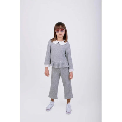 Conjunto jersey y pantalon punto gris - PARDALETS