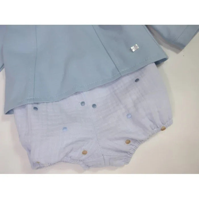 Conjunto sudadera celeste y bombachito bordado "Bianca" - PARDALETS