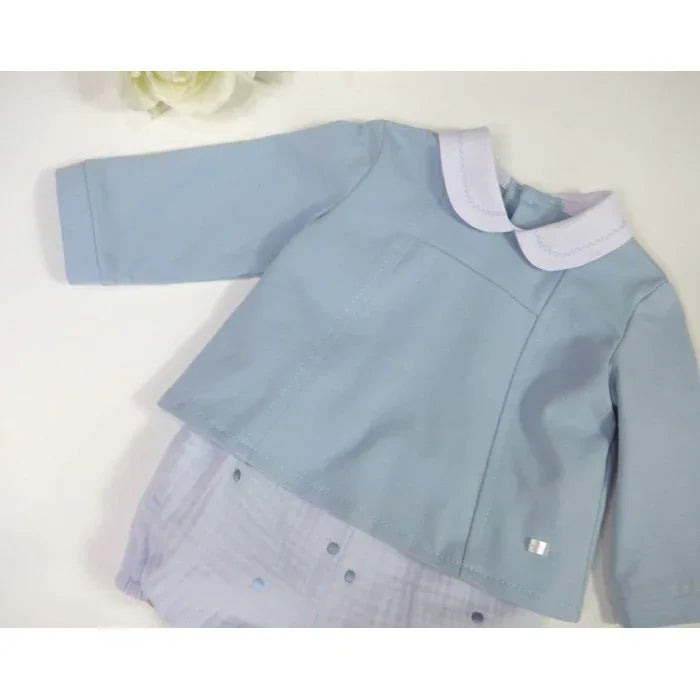 Conjunto sudadera celeste y bombachito bordado "Bianca" - PARDALETS