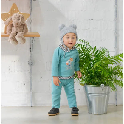 Conjunto sudadera verde zorrito y pantalon largo - PARDALETS