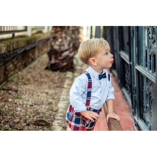 Conjunto tirantes y pajarita cuadros "Arte" - PARDALETS