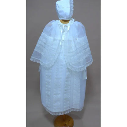 Faldon organza beig con capa - PARDALETS