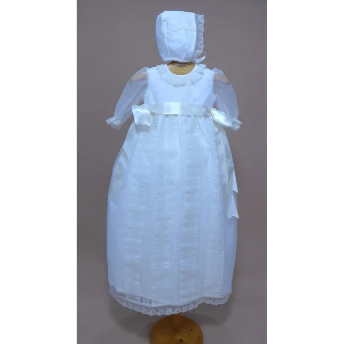 Faldon organza beig con capa - PARDALETS