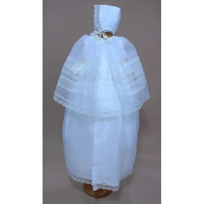 Faldon organza beig con capa - PARDALETS