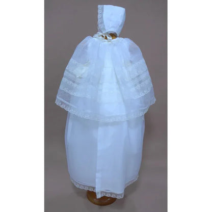 Faldon organza beig con capa - PARDALETS