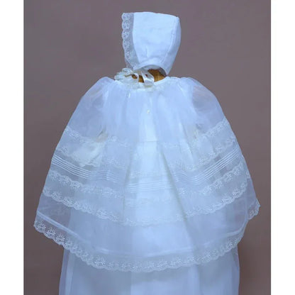 Faldon organza beig con capa - PARDALETS
