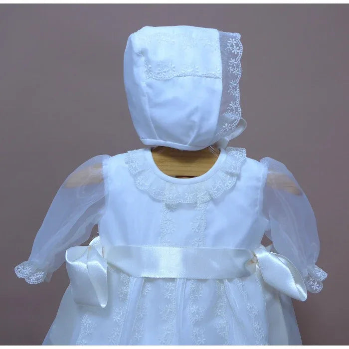 Faldon organza beig con capa - PARDALETS