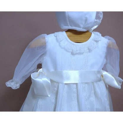 Faldon organza beig con capa - PARDALETS