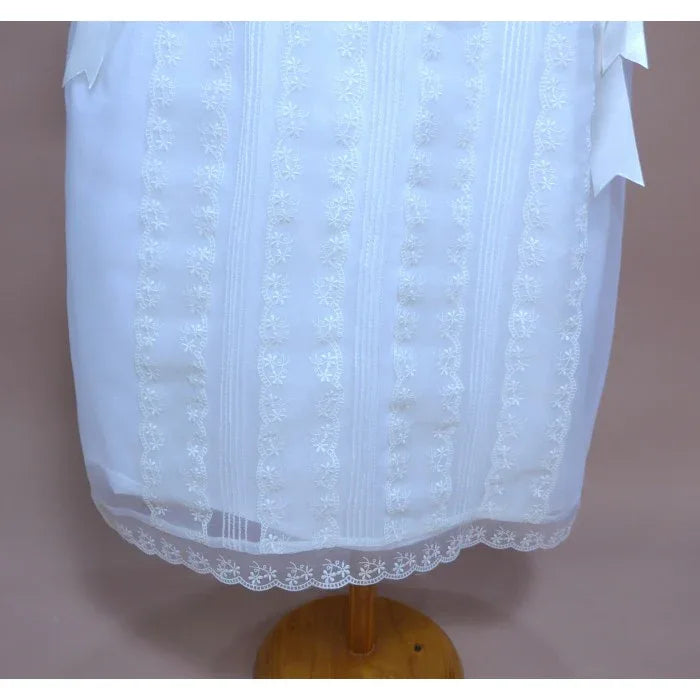 Faldon organza beig con capa - PARDALETS