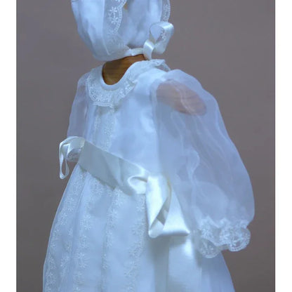 Faldon organza beig con capa - PARDALETS
